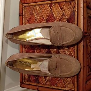 Michael Kors Women's Beige Suede Loafers